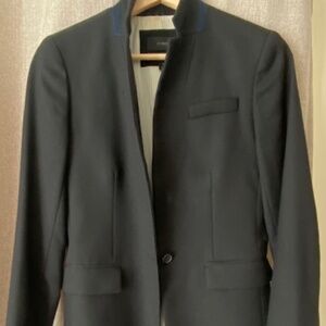J.Crew Regent Blazer in Wool Flannel Black Size 2
